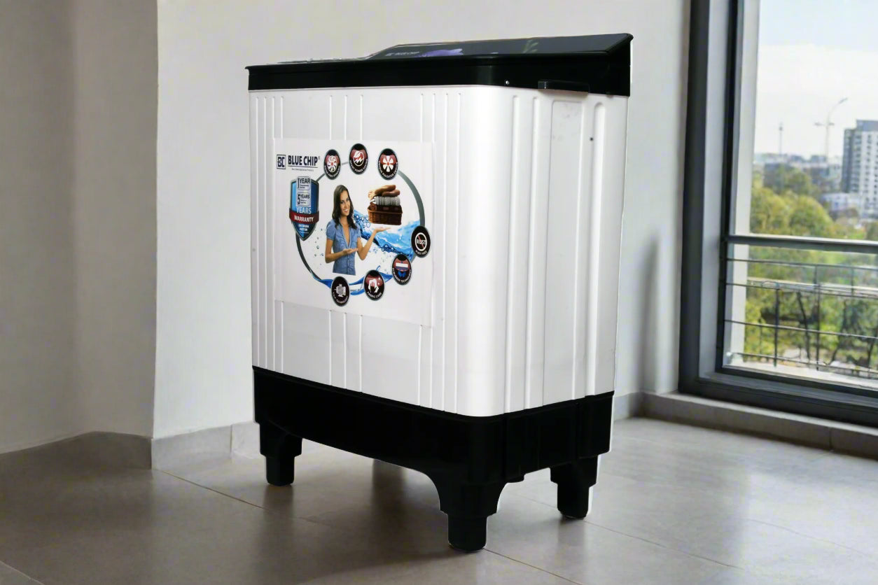 Bluechip AquaFresh Semi-Automatic Washing Machine (7kg/9kg) | Energy Efficient & Durable | Glass Top | Made for India