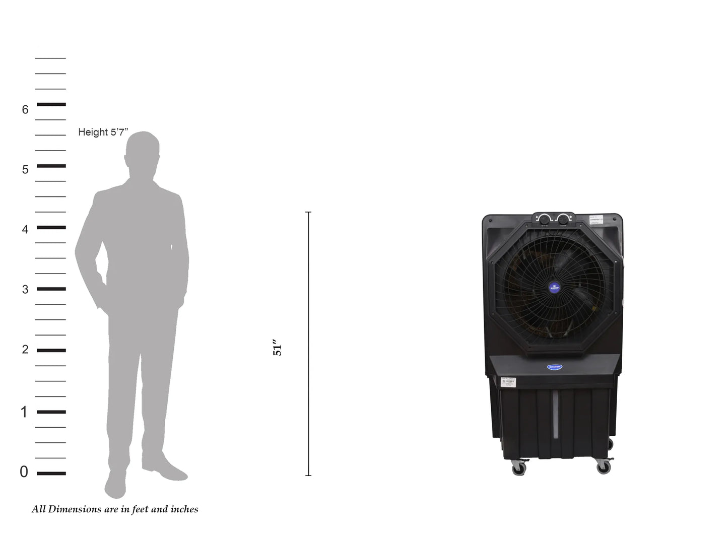 Bluechip Commando 120 Series | 20" Heavy-Duty Commercial Air Cooler