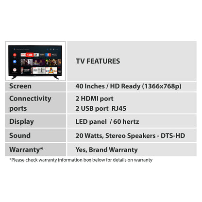 Bluechip CineView 98 cm (40 inch) Android LED TV