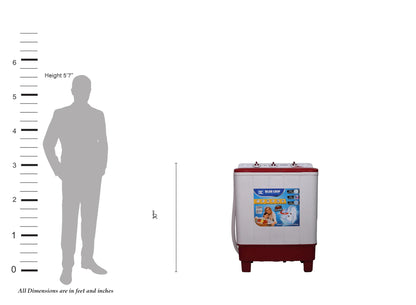 Bluechip AquaFresh Semi-Automatic Washing Machine (7kg/9kg) | Energy Efficient & Durable | Glass Top | Made for India