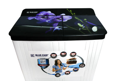 Bluechip AquaFresh Semi-Automatic Washing Machine (7kg/9kg) | Energy Efficient & Durable | Glass Top | Made for India